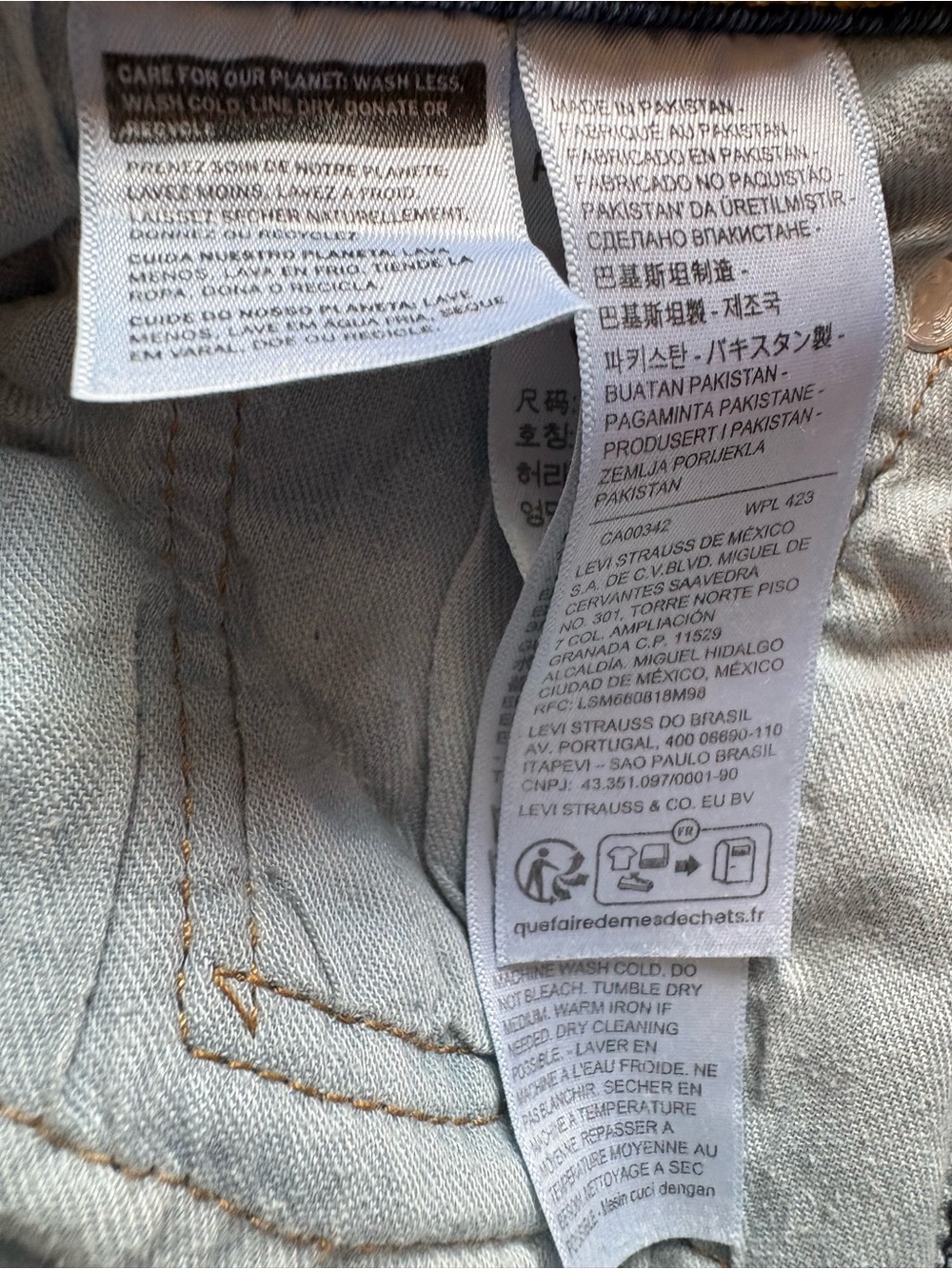 Levi's 502 Regular Taper Jeans Blue Denim 29x32 - Picture 10 of 16